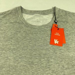 YoungLA Shirt Mens Medium Gray Drop Shoulder Athletic Center Logo Spellout